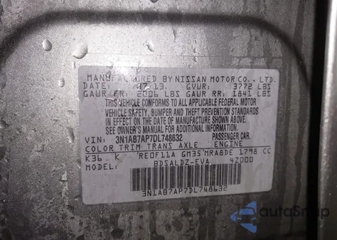 2013 Nissan Sentra Sv from USA, damaged, VIN 3N1AB7AP7DL748632